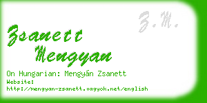 zsanett mengyan business card
